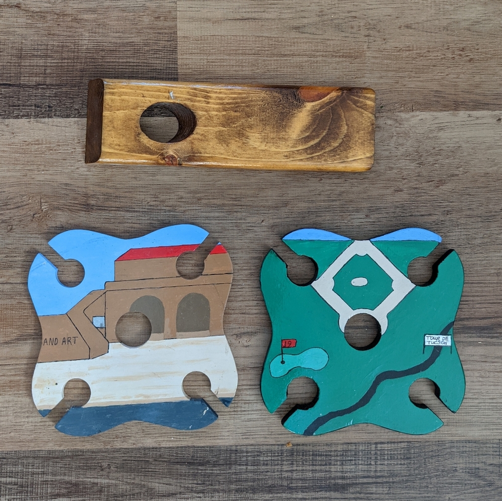 Desert themed wine holders set of 3